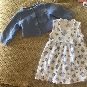 Beautiful baby dress with matching cardigan